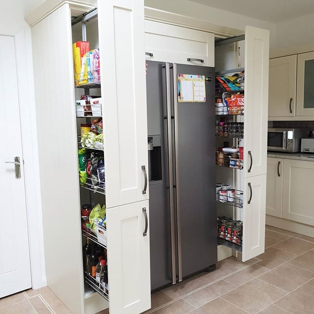 KuKoo Pull Out Soft Close Kitchen Larder – 46cm D x 170-195cm H - Used - Very Good