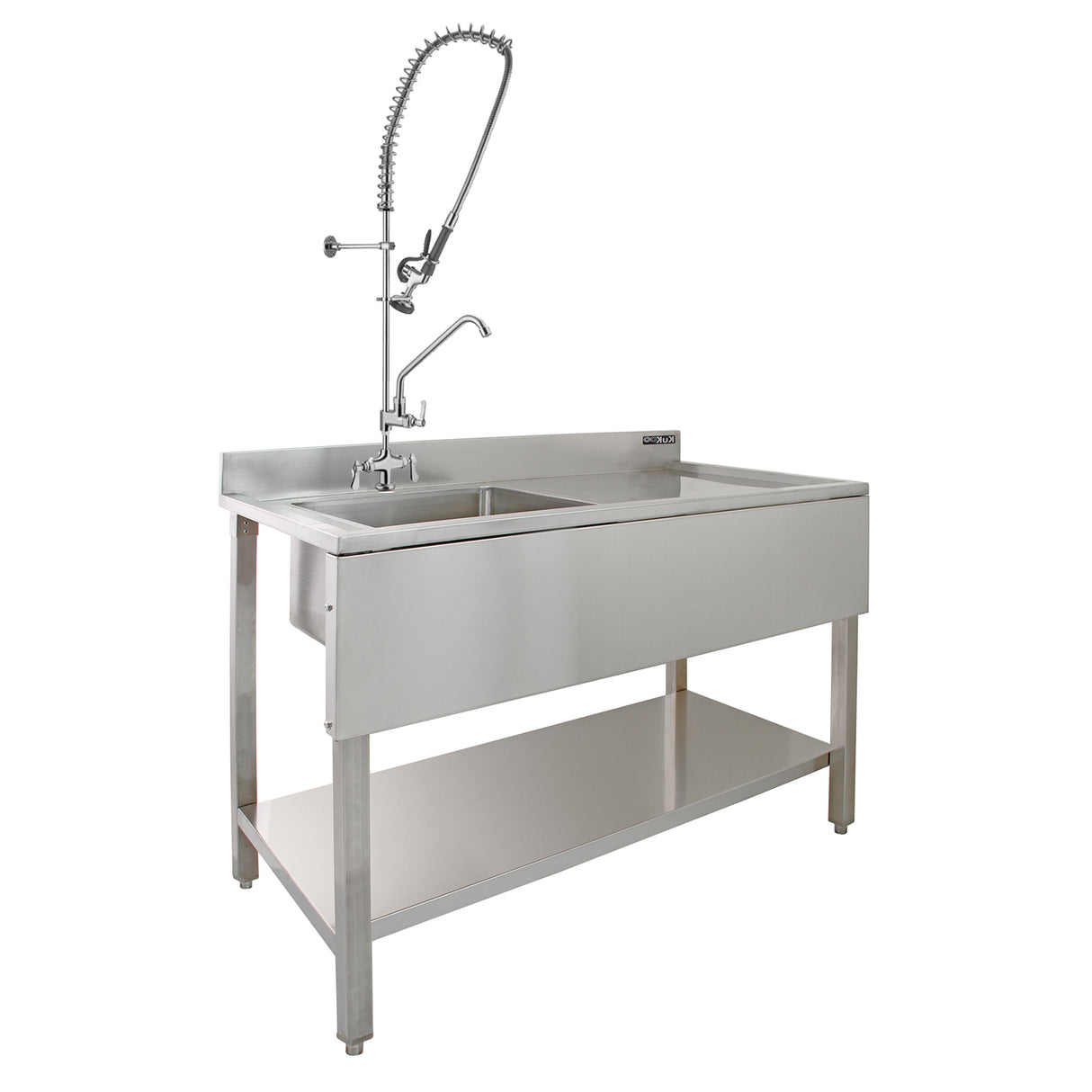 KuKoo Commercial Sink & Pre-Rinse Tap - Right Hand Drainer - Used - Good