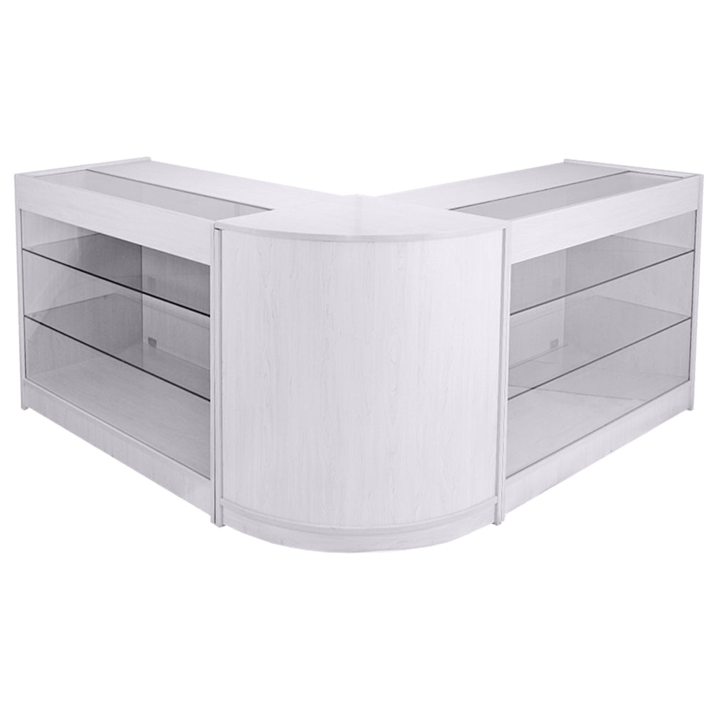 Capricorn Brilliant White Shop Counter & Retail Display Set - Used - Acceptable
