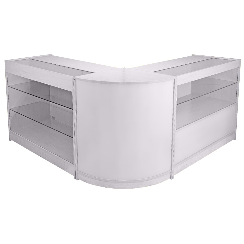 Pegasus Brilliant White Shop Counter & Retail Display Set - Used - Very Good