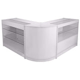 Pegasus Brilliant White Shop Counter & Retail Display Set - Used - Good