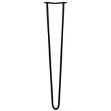 4 x 28" Hairpin Legs - 2 Prong - 12mm - Black - Used - Good