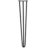 4 x 28" Hairpin Legs - 3 Prong - 12mm - Black - Used - Acceptable