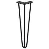 4 x 16" Hairpin Legs - 3 Prong - 10mm - Black - Used - Acceptable