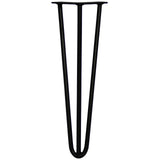 4 x 16" Hairpin Legs - 3 Prong - 12mm - Black - Used - Acceptable