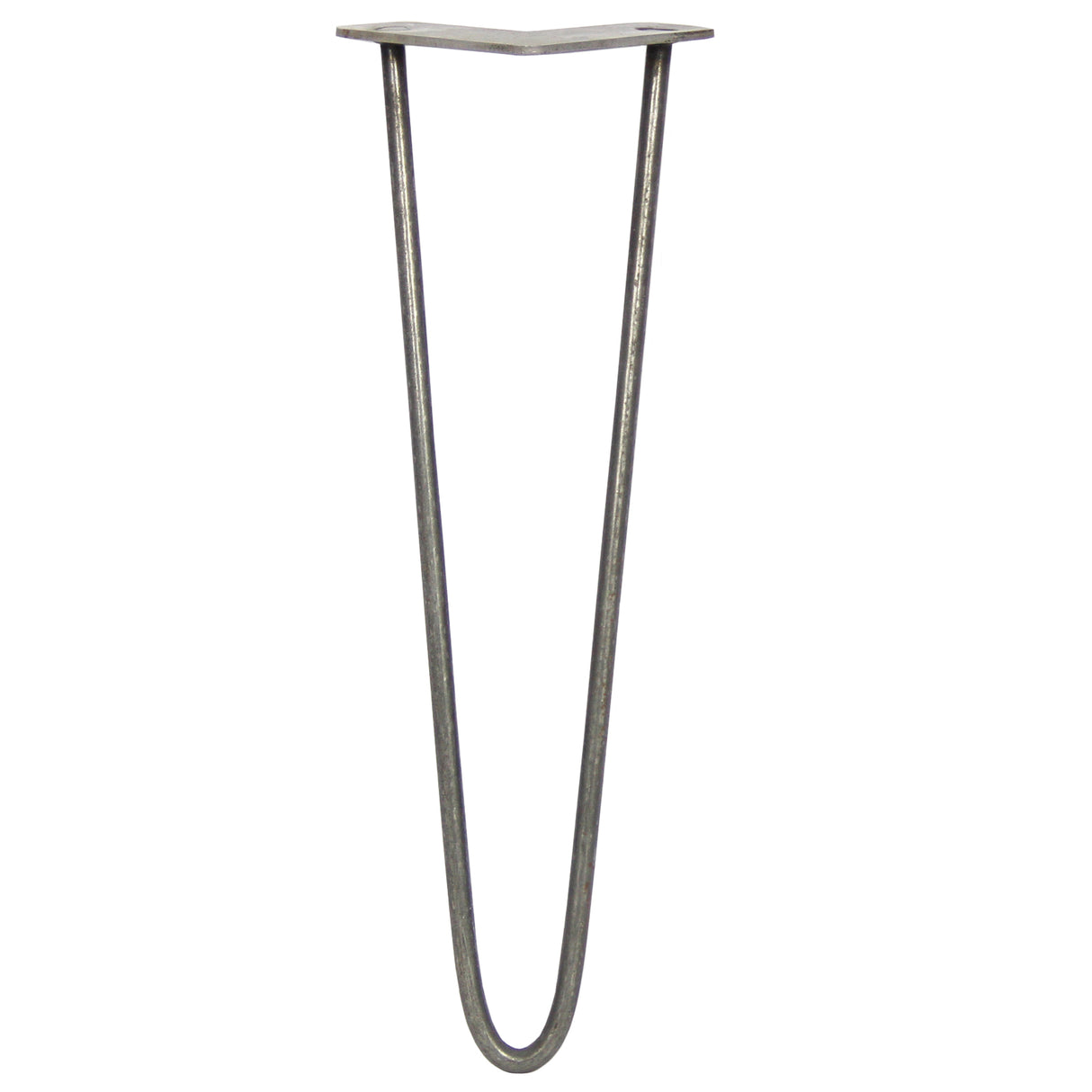 4 x 16" Hairpin Legs - 2 Prong - 10mm - Raw Steel - Like New