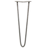 4 x 16" Hairpin Legs - 2 Prong - 10mm - Raw Steel - Like New