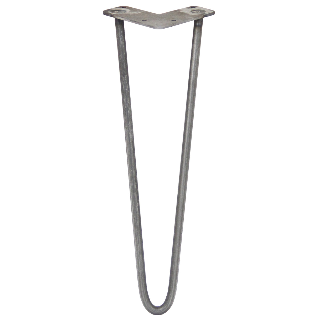 4 x 16" Hairpin Legs - 2 Prong - 12mm - Raw Steel - Used - Very Good