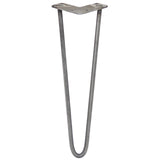 4 x 16" Hairpin Legs - 2 Prong - 12mm - Raw Steel - Used - Very Good