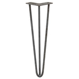 4 x 16" Hairpin Legs - 3 Prong - 10mm - Raw Steel - Used - Very Good