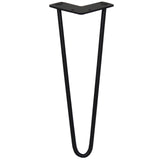 4 x 14" Hairpin Legs - 2 Prong - 10mm - Black - Used - Good