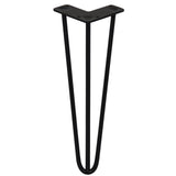 4 x 14" Hairpin Legs - 3 Prong - 10mm - Black - Like New