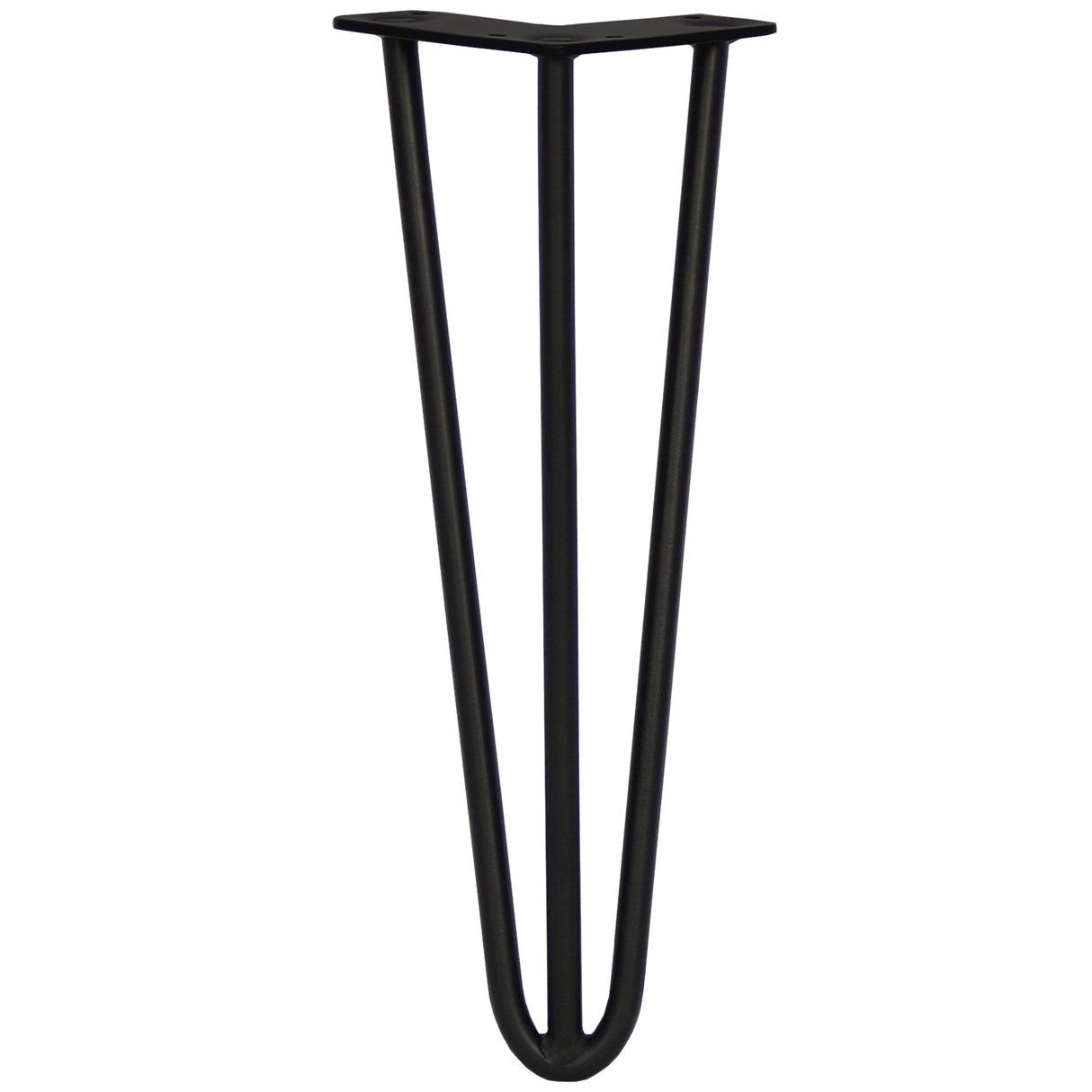 4 x 14" Hairpin Legs - 3 Prong - 12mm - Black - Like New