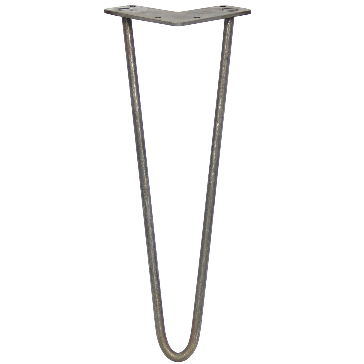 4 x 14" Hairpin Legs - 2 Prong - 10mm - Raw Steel - Used - Good