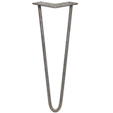 4 x 14" Hairpin Legs - 2 Prong - 10mm - Raw Steel - Used - Good