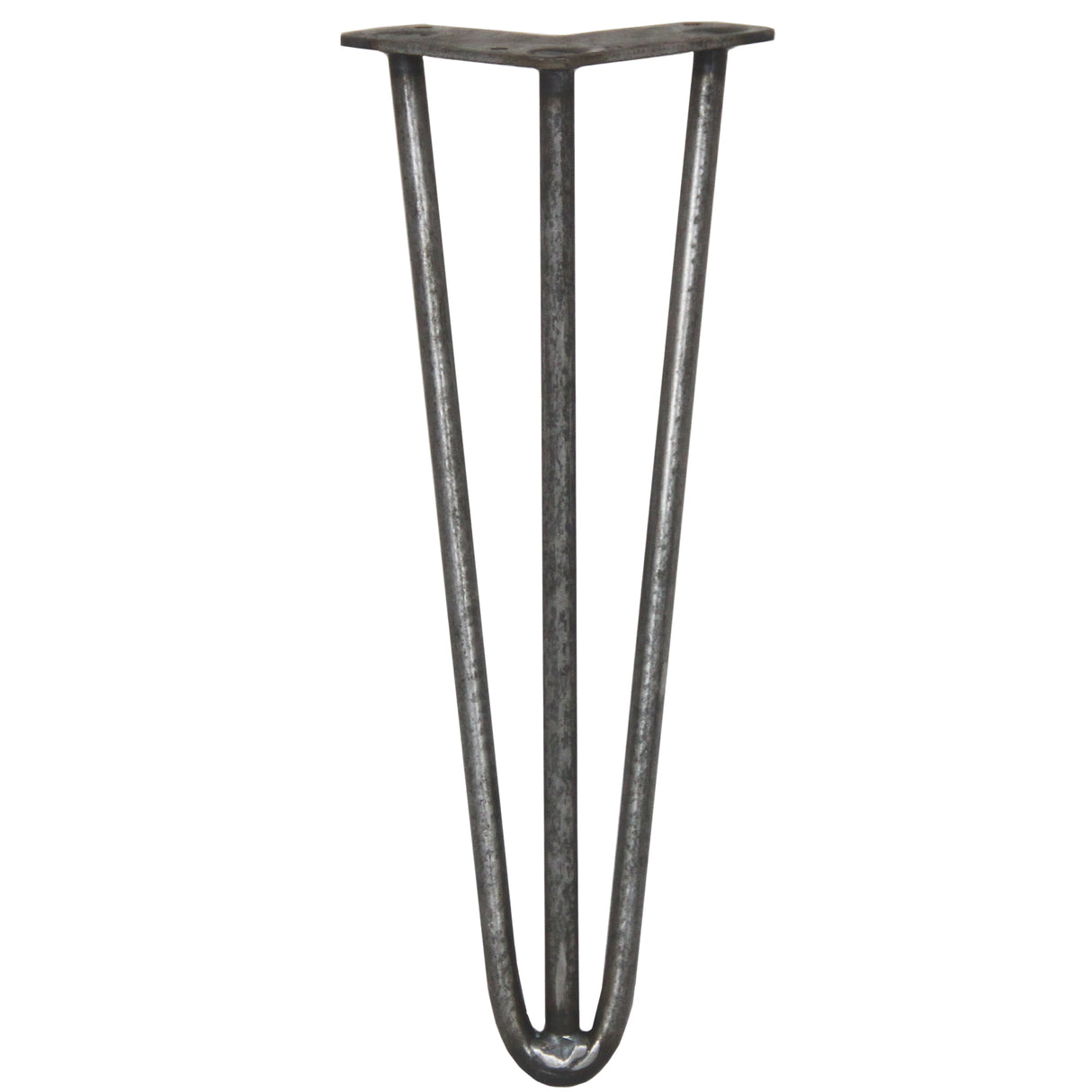 4 x 14" Hairpin Legs - 3 Prong - 12mm - Raw Steel - Used - Acceptable