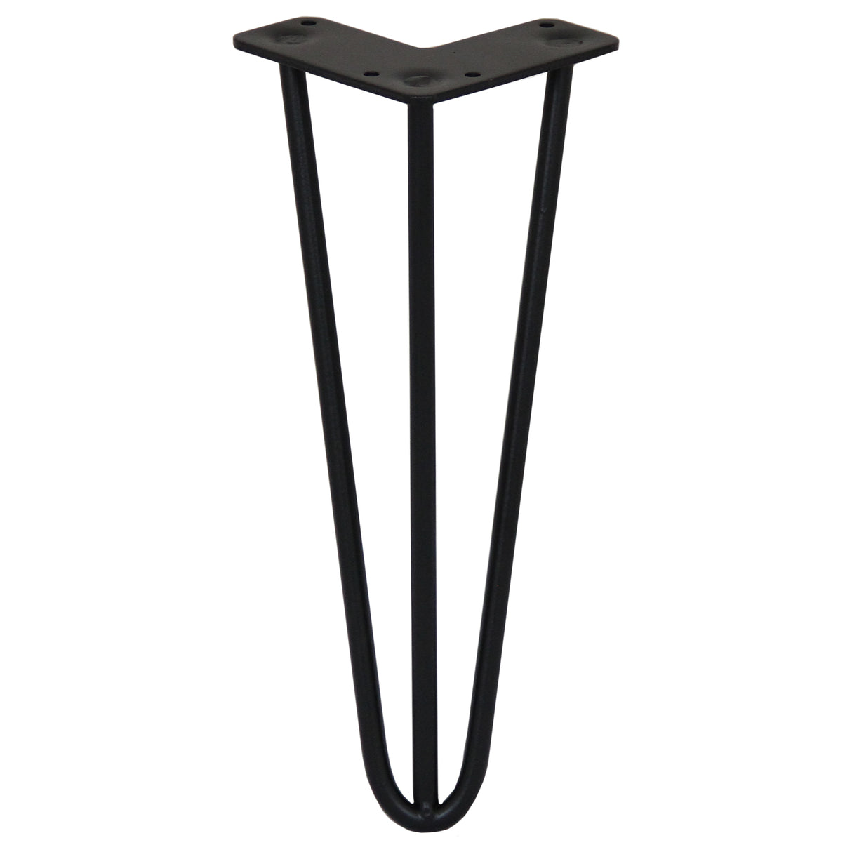 4 x 12" Hairpin Legs - 3 Prong - 10mm - Black - Like New