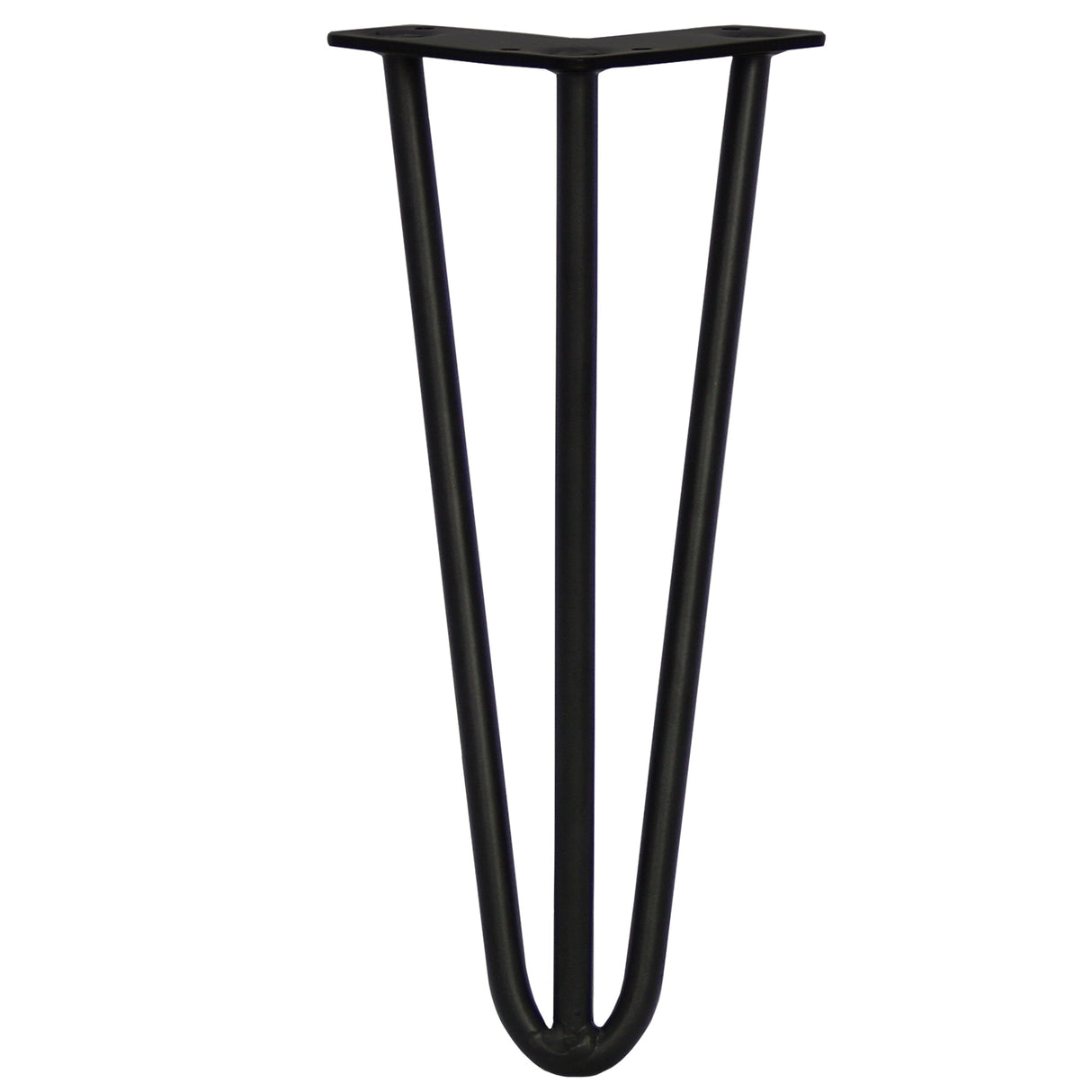 4 x 12" Hairpin Legs - 3 Prong - 12mm - Black - Like New