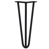 4 x 12" Hairpin Legs - 3 Prong - 12mm - Black - Like New