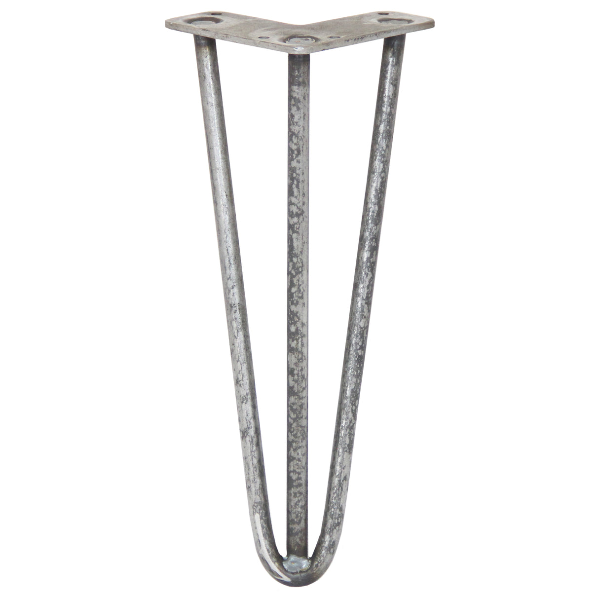 4 x 12" Hairpin Legs - 3 Prong - 12mm - Raw Steel - Used - Acceptable