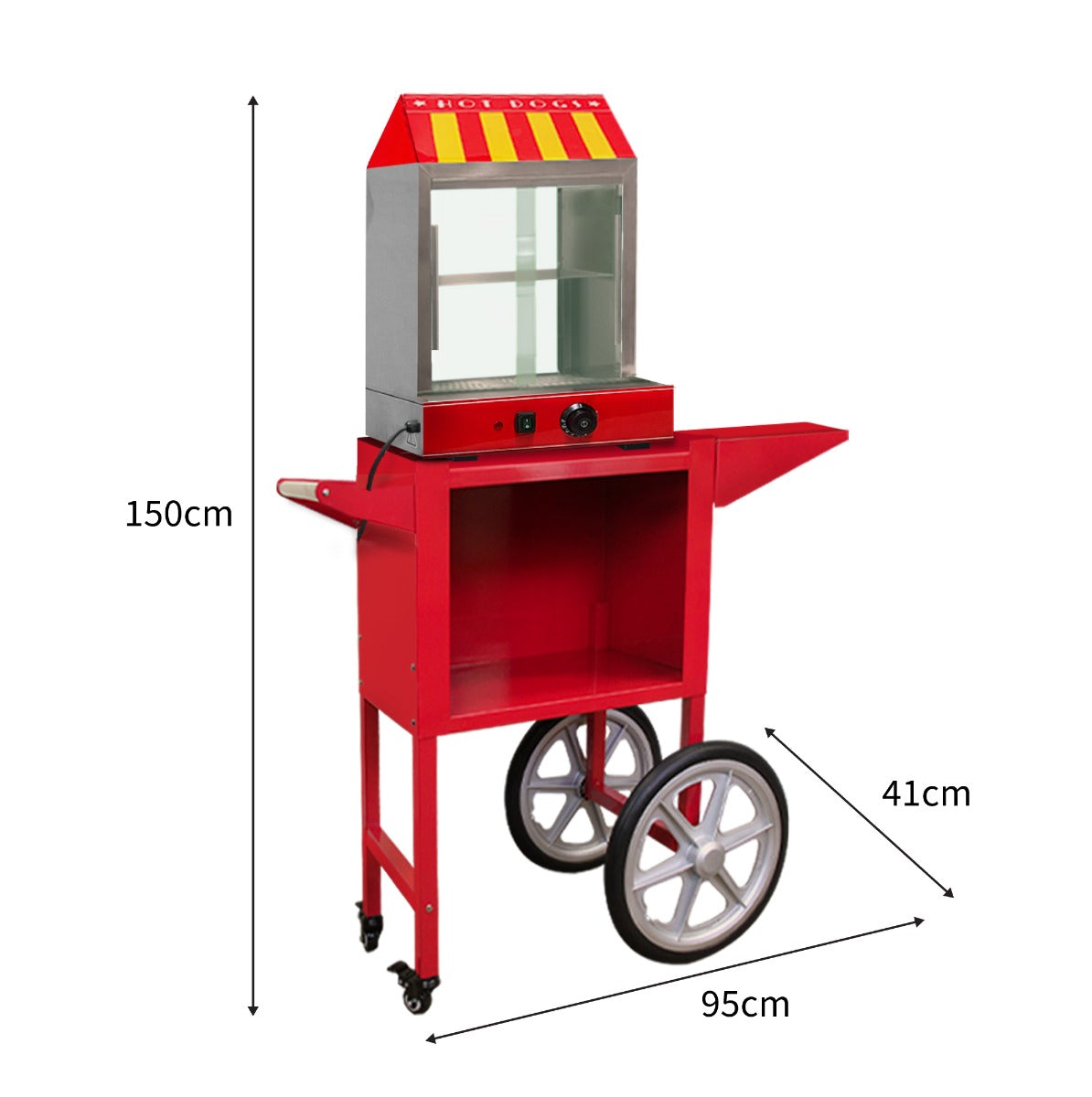 KuKoo Commercial Hot Dog Steamer & Cart - Used - Acceptable