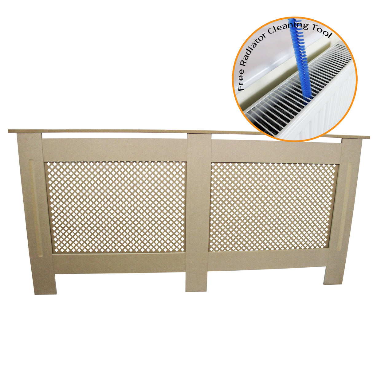 Radiator Cover MDF Unfinished 1720mm - Like New
