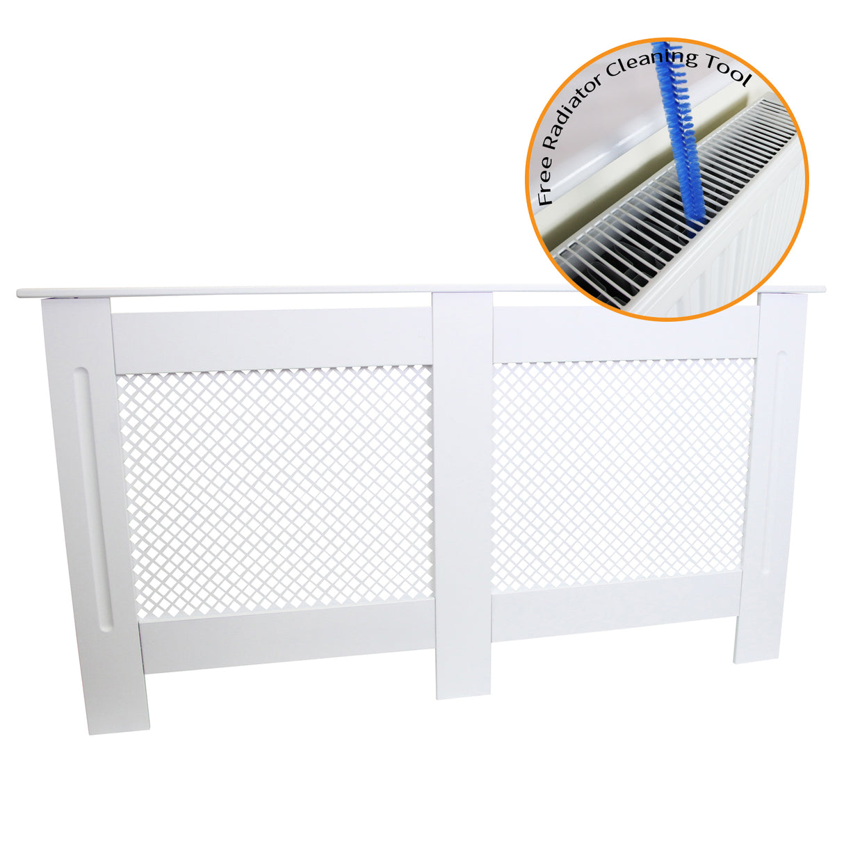 Radiator Cover MDF White 1515mm - Used - Good