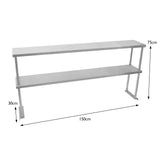 Kukoo Double Tier Steel Over-Shelf 1500mm - Used - Very Good