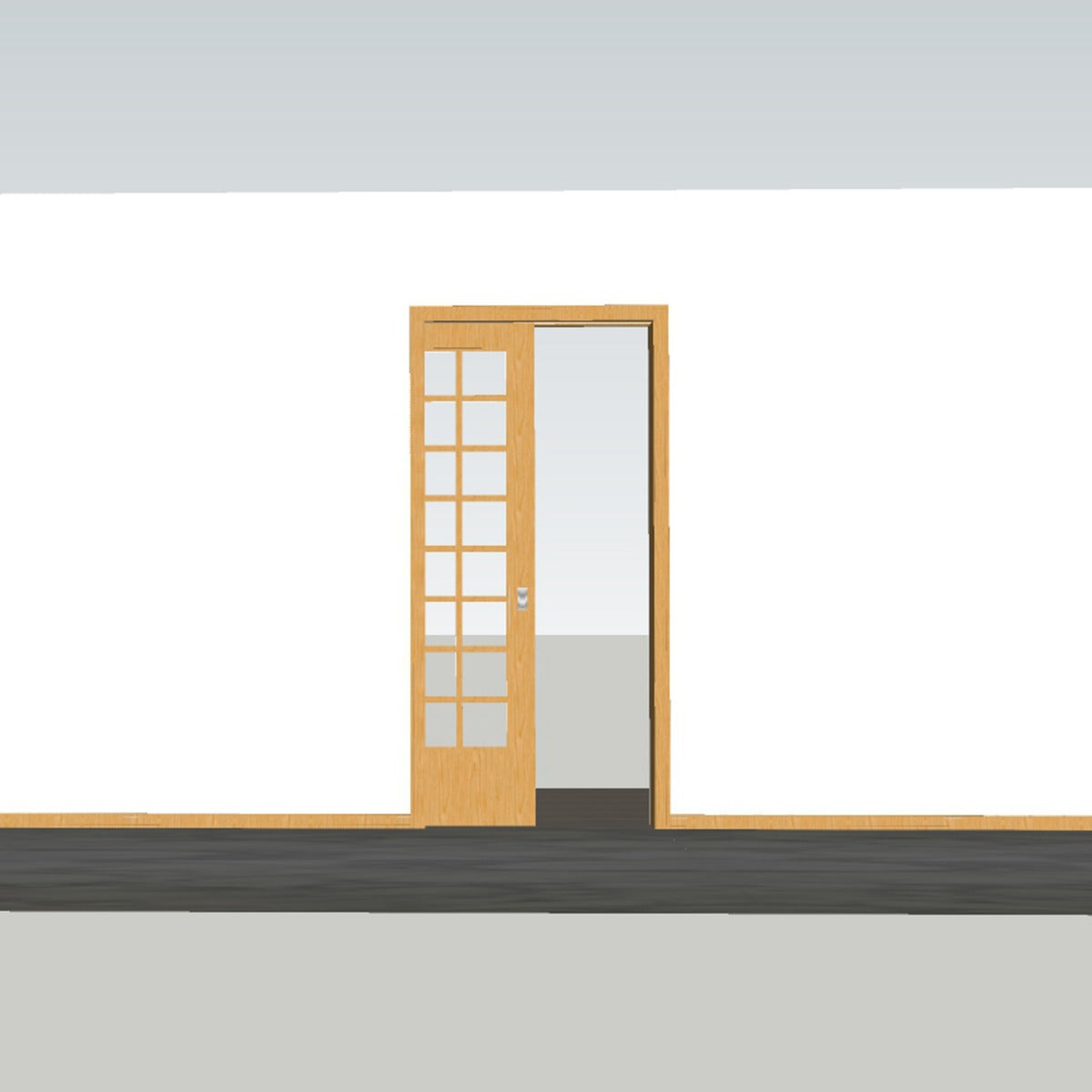 Hideaway Single Pocket Door Kit - Used - Good
