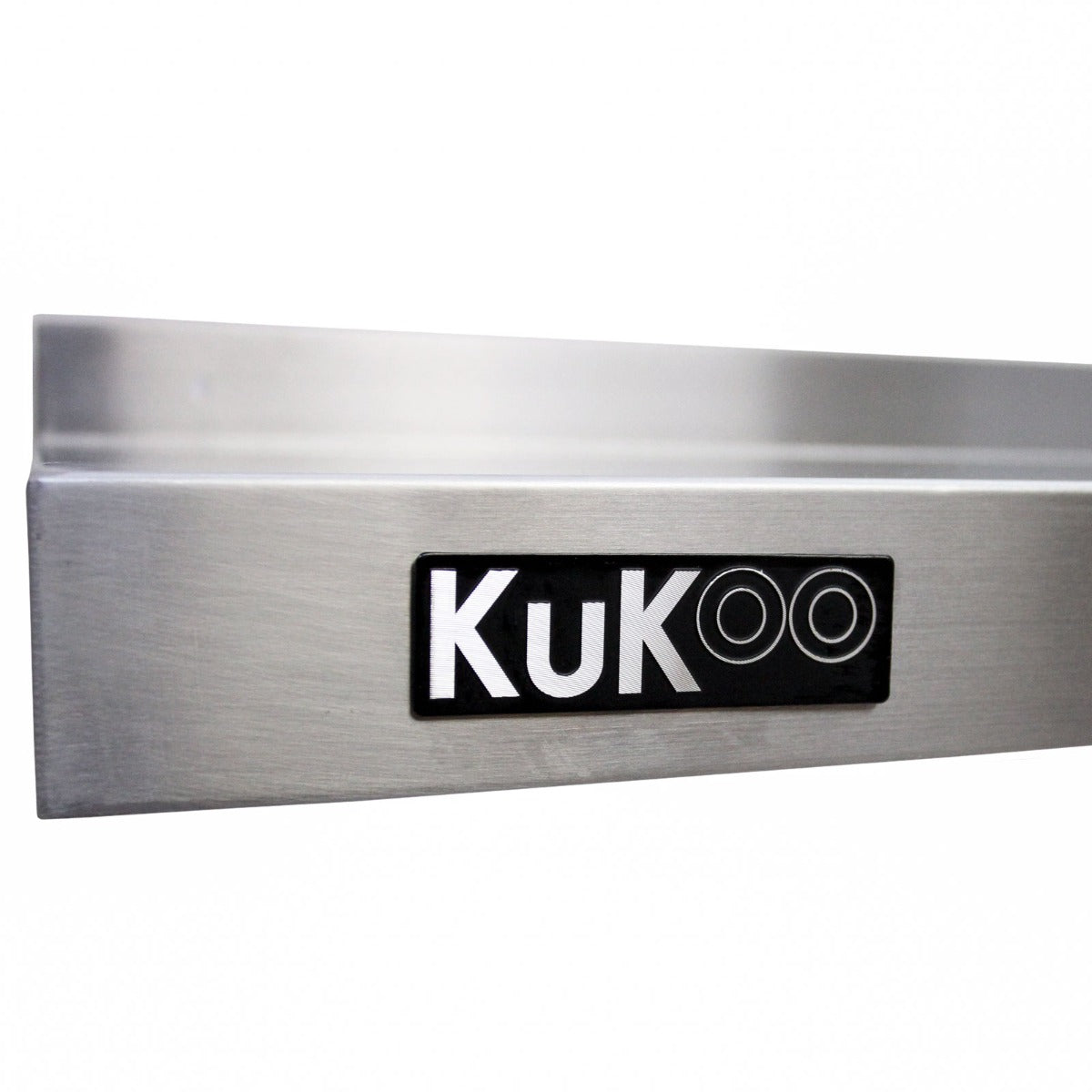 KuKoo Commercial Sink & Pre-Rinse Tap - Right Hand Drainer, 6ft Stainless Steel Catering Bench, 2 x Wall Mounted Shelves with extra Pre-Rinse Commercial Tap - Used - Good