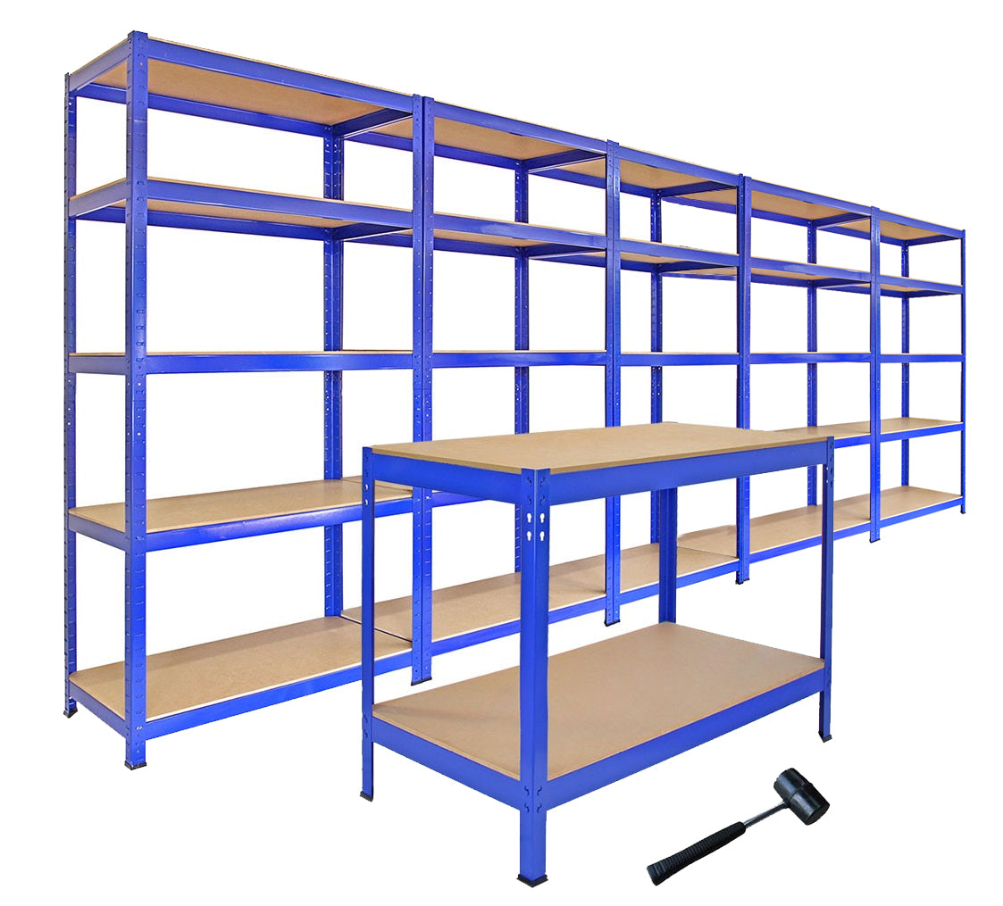 Racking Bundle - Bargain Busting - Boltless 5 Tier Garage Shelves - Used - Very Good