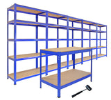 Racking Bundle - Bargain Busting - Boltless 5 Tier Garage Shelves - Used - Very Good