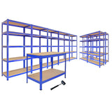 Garage Racking - Junk Eater Bundle - Boltless 5 Tier Garage Shelves - Used - Good