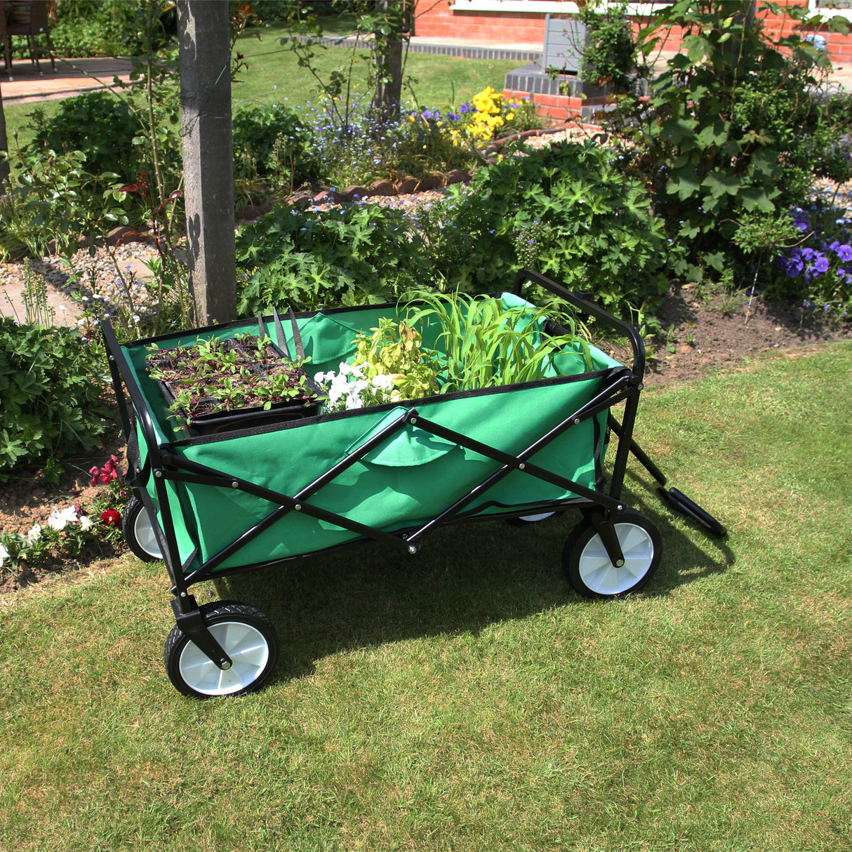 Foldable Garden Cart Green - Like New