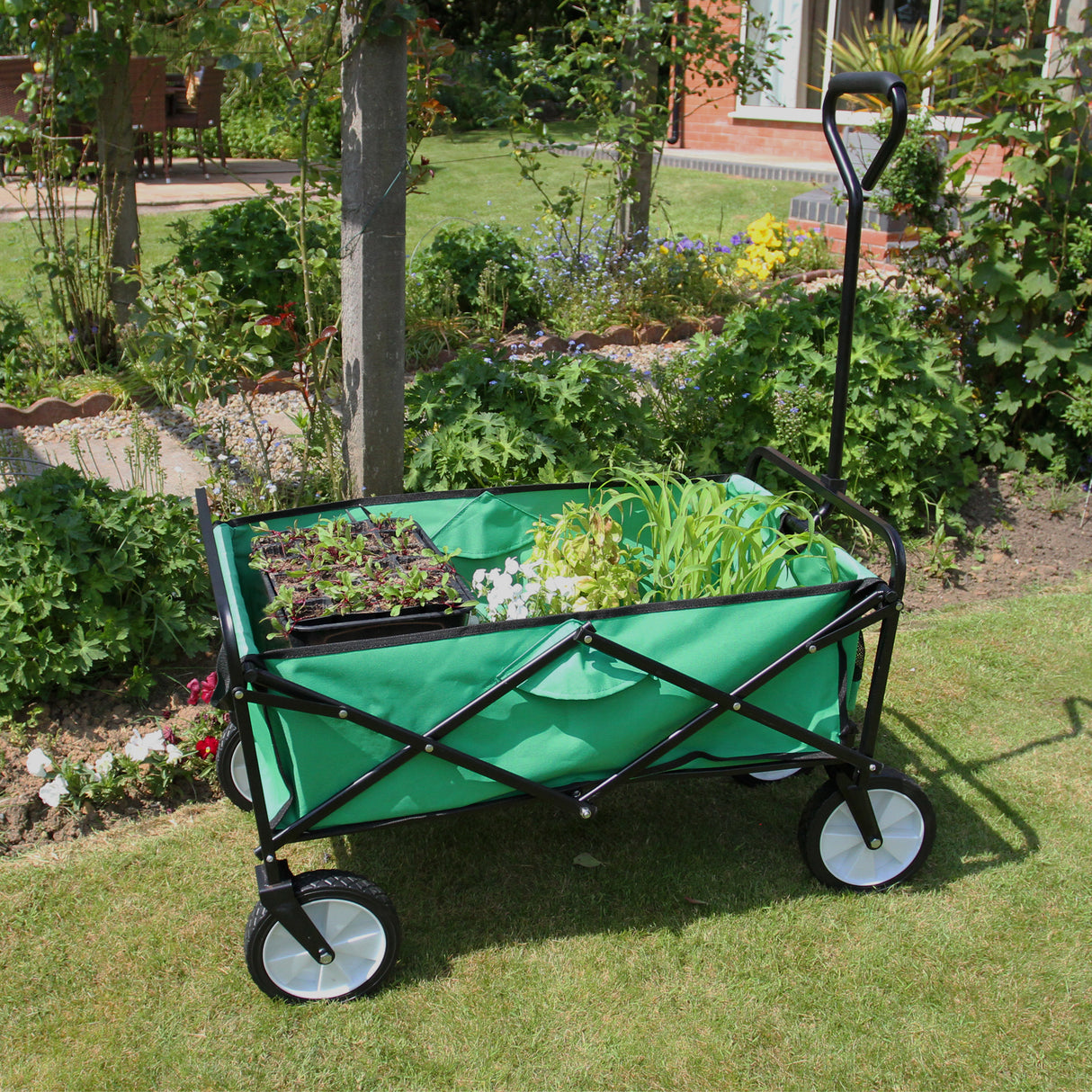 Foldable Garden Cart Green - Like New