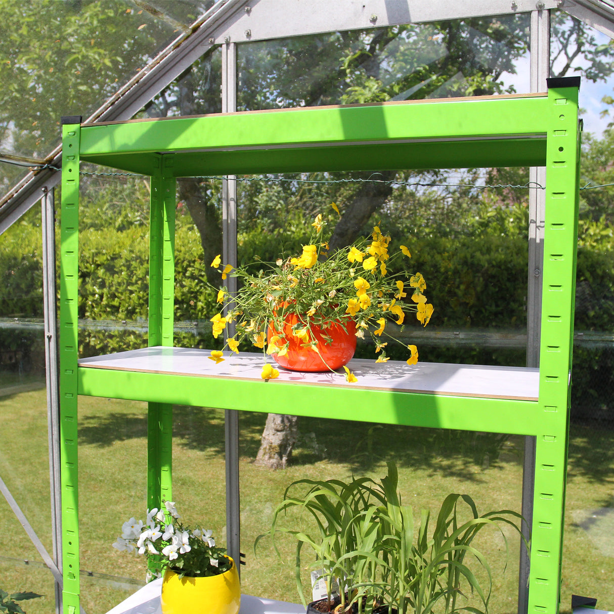 2 x Greenhouse Water-Resistant Racking - Used - Good