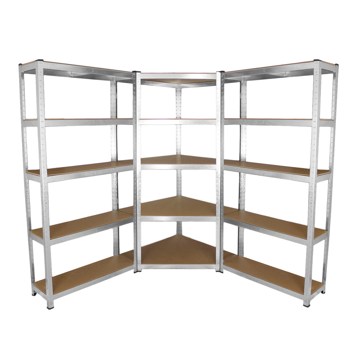 Galwix 90cm Racking Bundle: Corner Shelving and 2 Garage Racking Bays - Used - Very Good