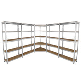 Galwix 90cm Racking Bundle: Corner Shelving and 4 Garage Racking Bays - Used - Very Good