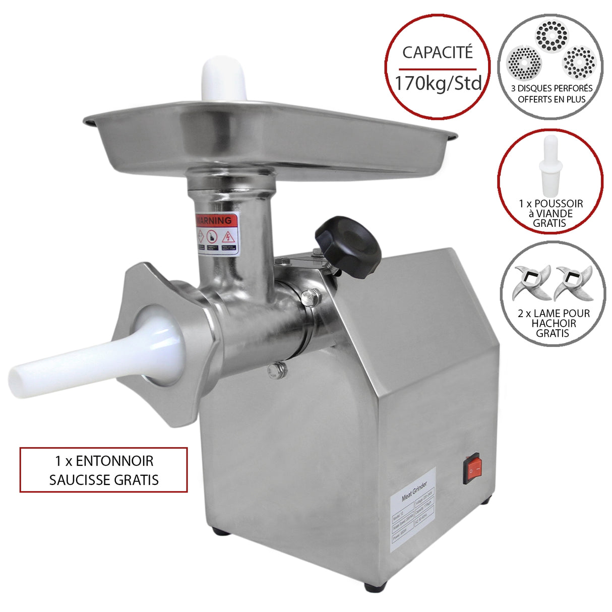 KuKoo Commercial Meat Grinder - Used - Very Good