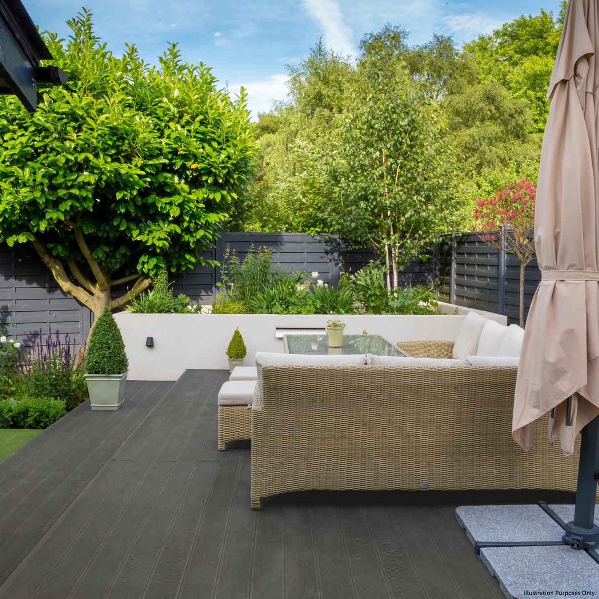 Jardí Composite Decking - 9 SQM - Castle Grey - Used - Acceptable