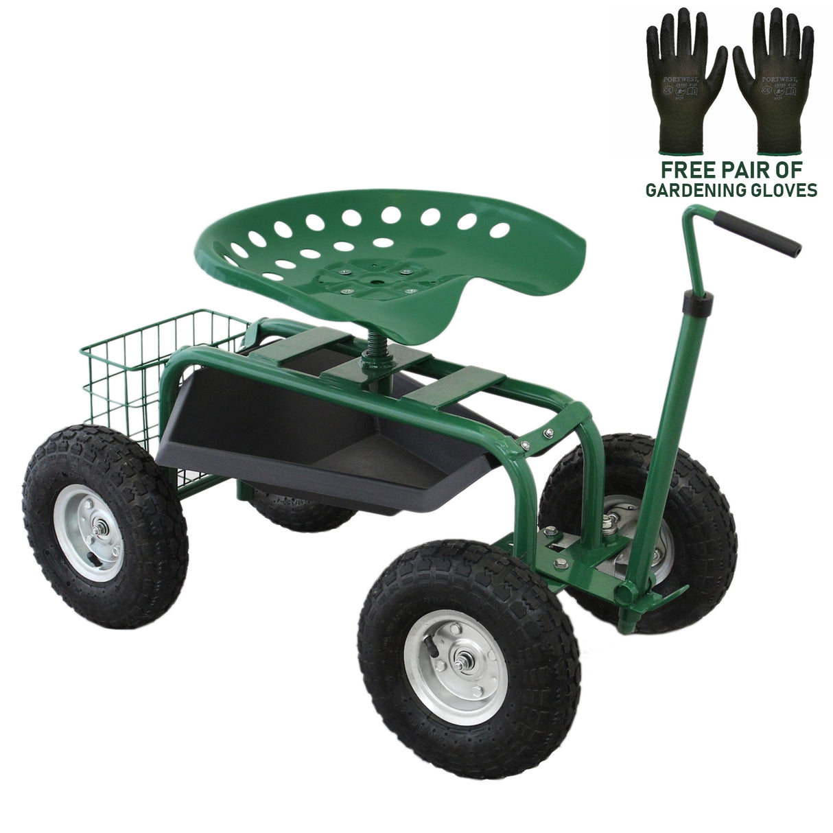 Heavy-Duty Mobile Garden Seat - Used - Good