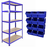 T-RAX Blue 90cm with 12 x Storage Quick Pick Bins - Used - Acceptable