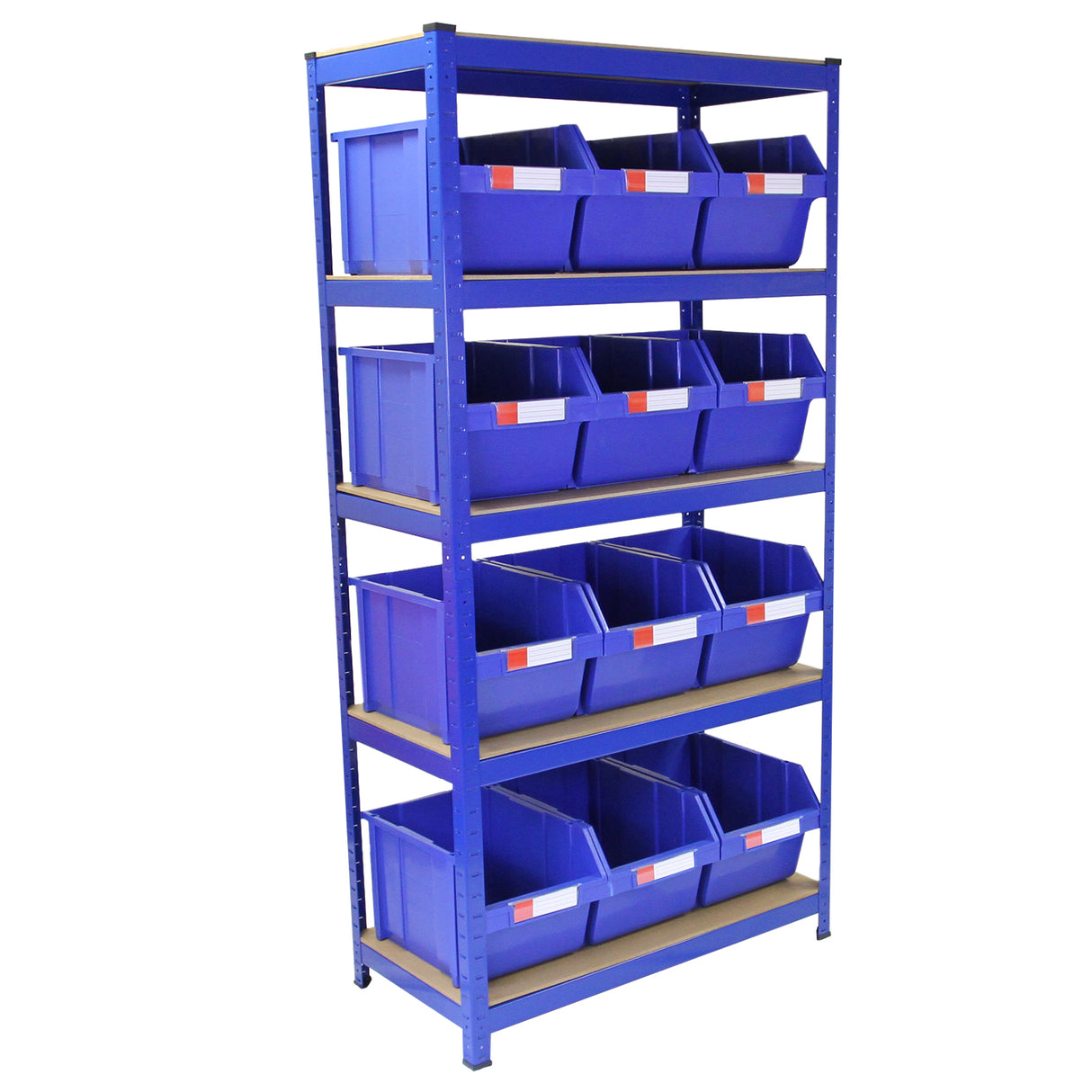 T-RAX Blue 90cm with 12 x Storage Quick Pick Bins - Used - Acceptable
