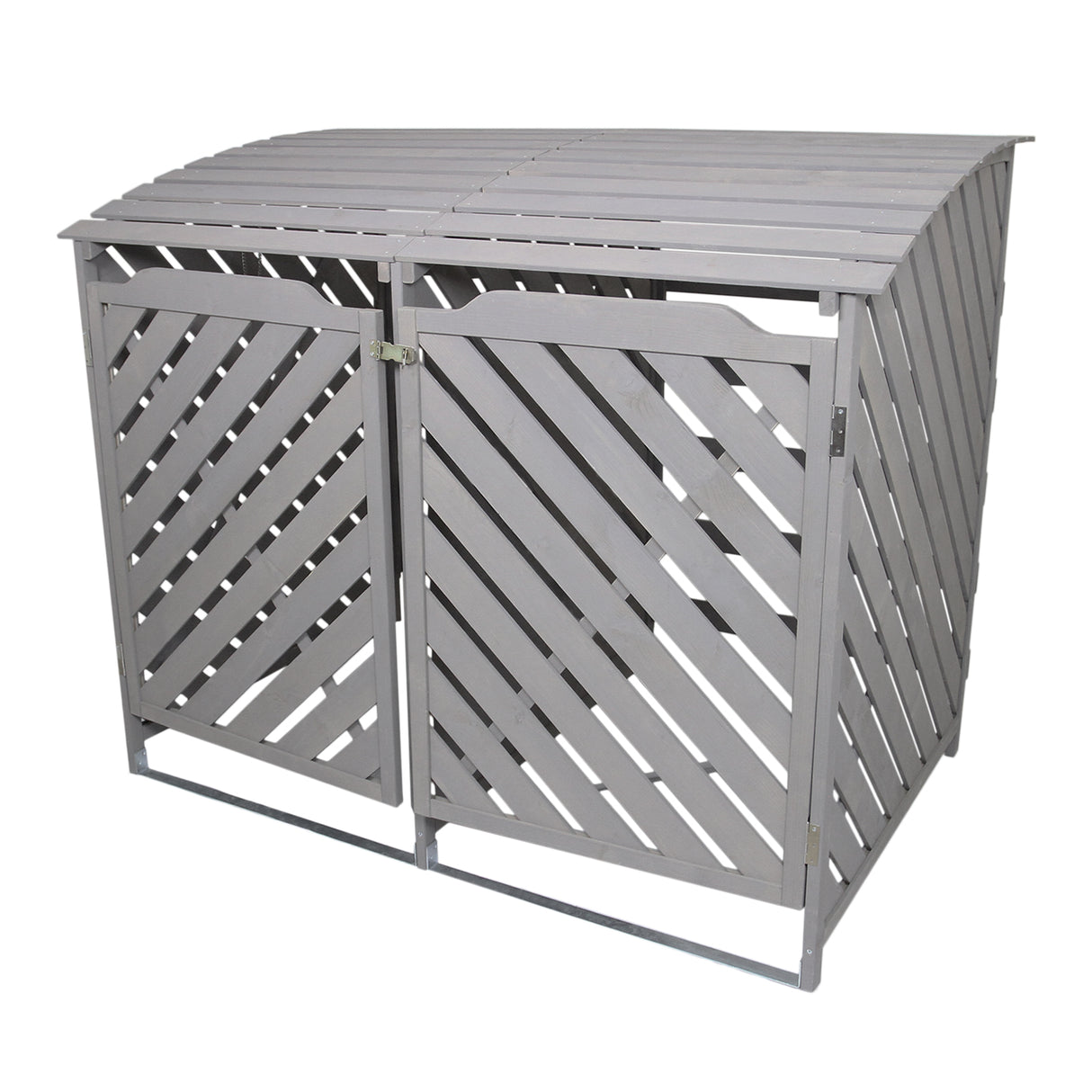 Grey Wash Double Wheelie Bin Storage - Used - Very Good
