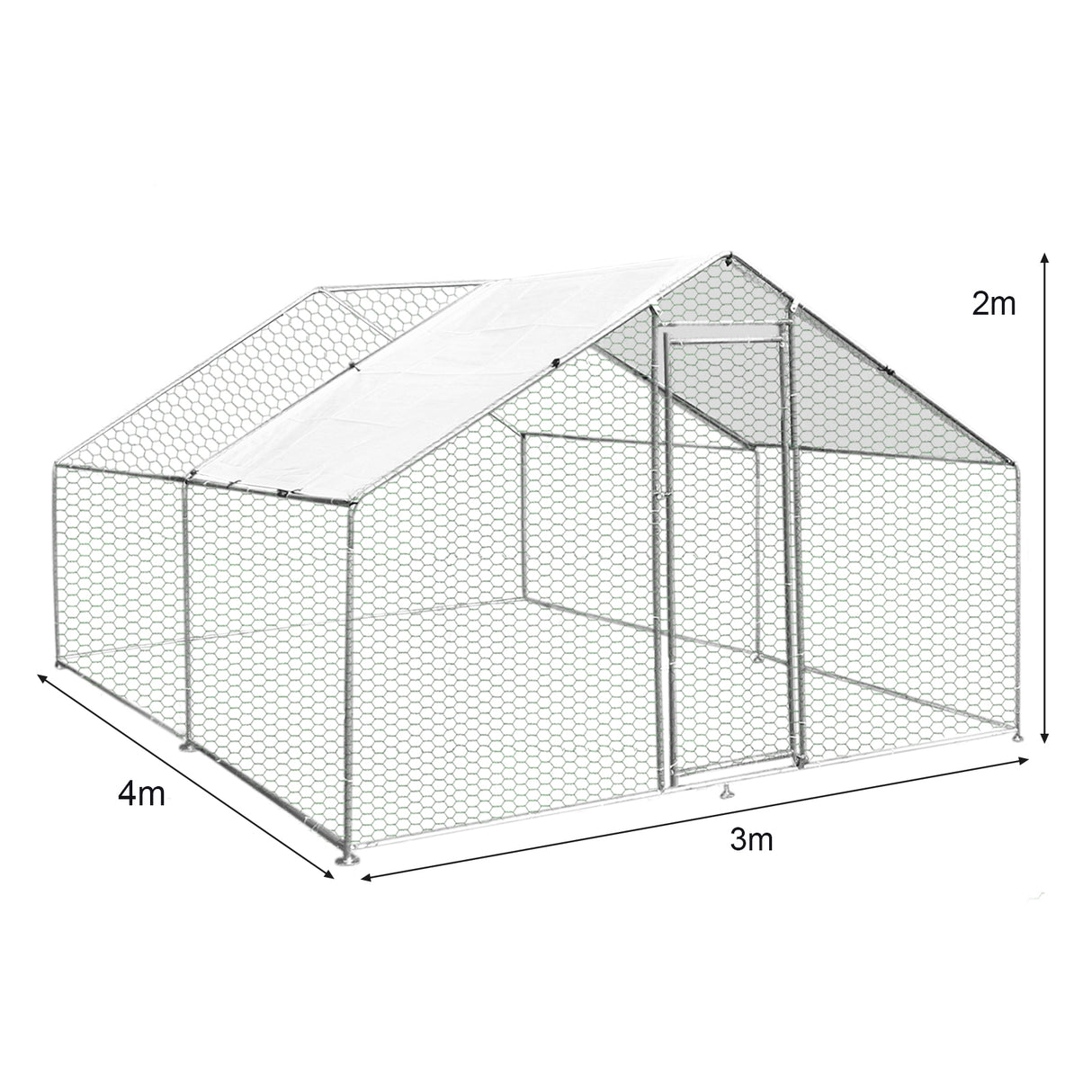 Chicken Run 3m x 4m x 2m - Used - Acceptable