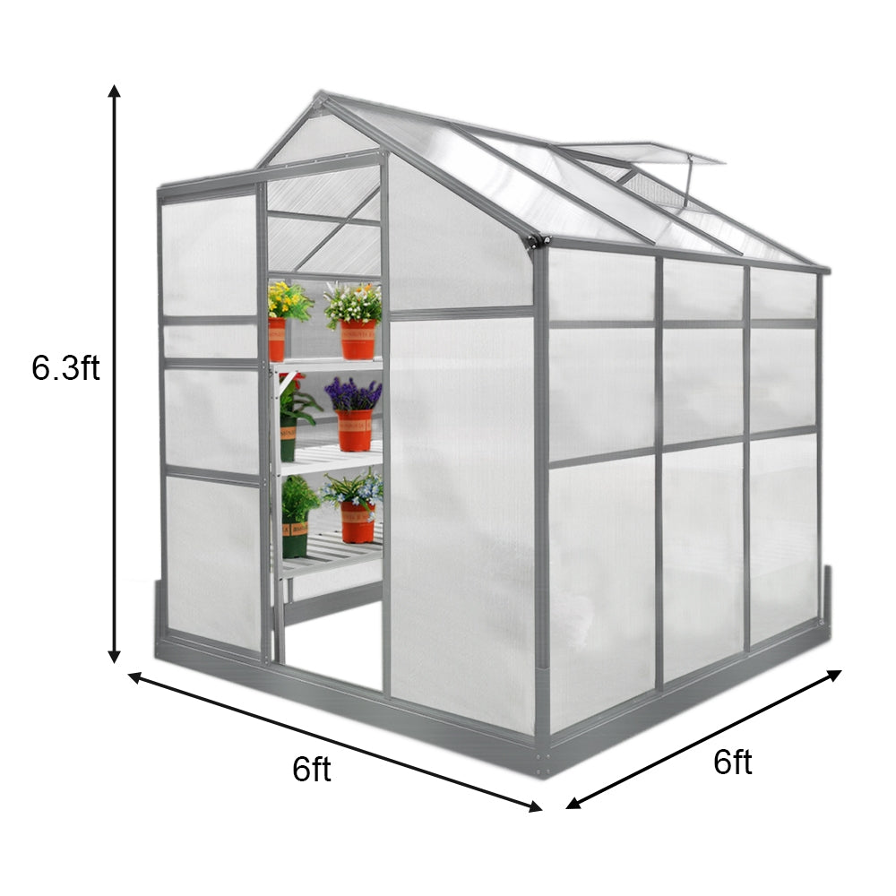 Greenhouse 6ft x 6ft With Base - Like New