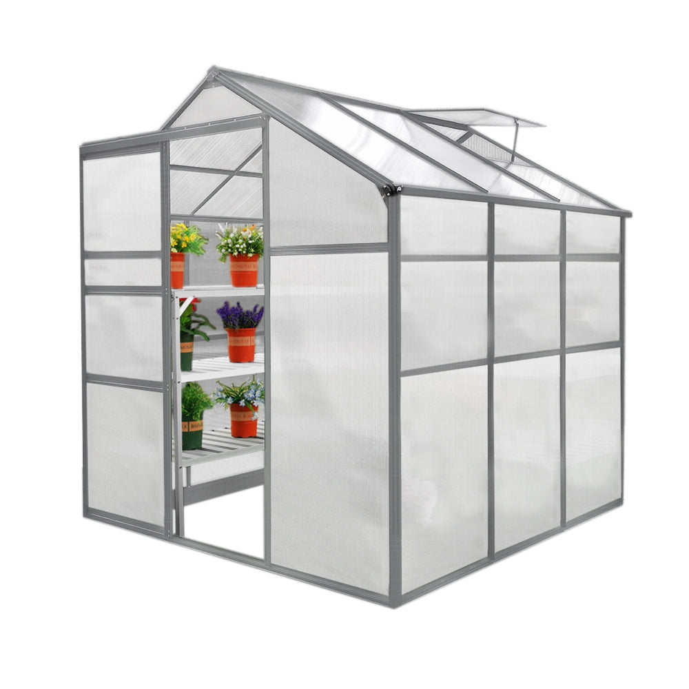 Greenhouse 6ft x 6ft And 2 x Water-resistant Racks - Used - Acceptable