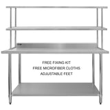 Kukoo 6ft Catering Bench with Double Over-shelf - Used - Very Good
