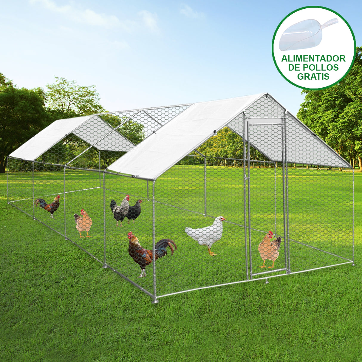 Chicken Run 4m x 8m x 2m - Used - Acceptable