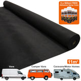 Van Carpet Lining / Black & 5 Adhesive Cans - Used - Good